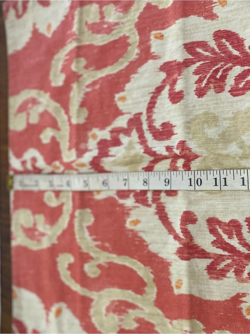 Pottery Barn Ikat Set of 3 Placemats Coral and Cream Casual Formal Linen Blend